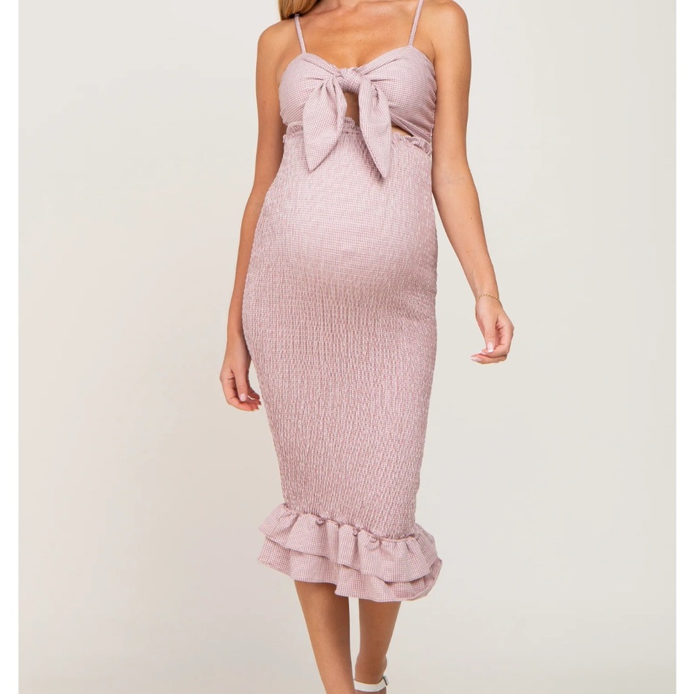 Pink Blush Maternity Dress - Pink